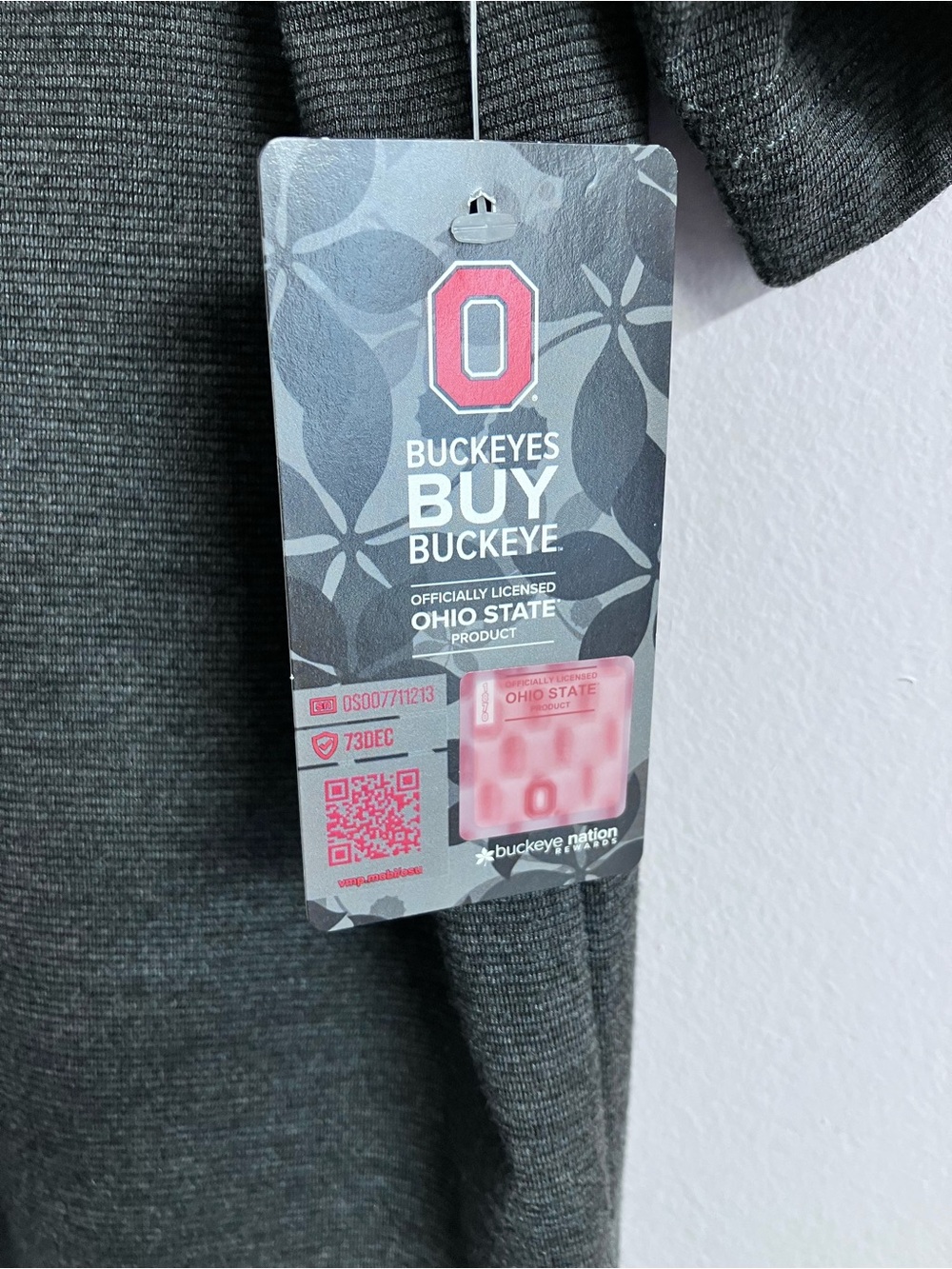 Ohio State Buckeyes Men’s Polo Shirt, Small 34/36, Gray, NWT - Picture 4 of 5
